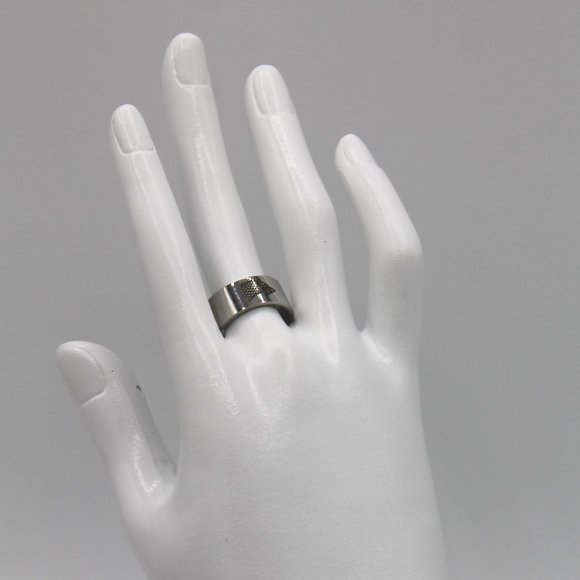 GoT Game of Thrones silver ring band 8mm wide - Picture 4 of 5